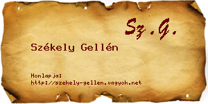 Székely Gellén névjegykártya